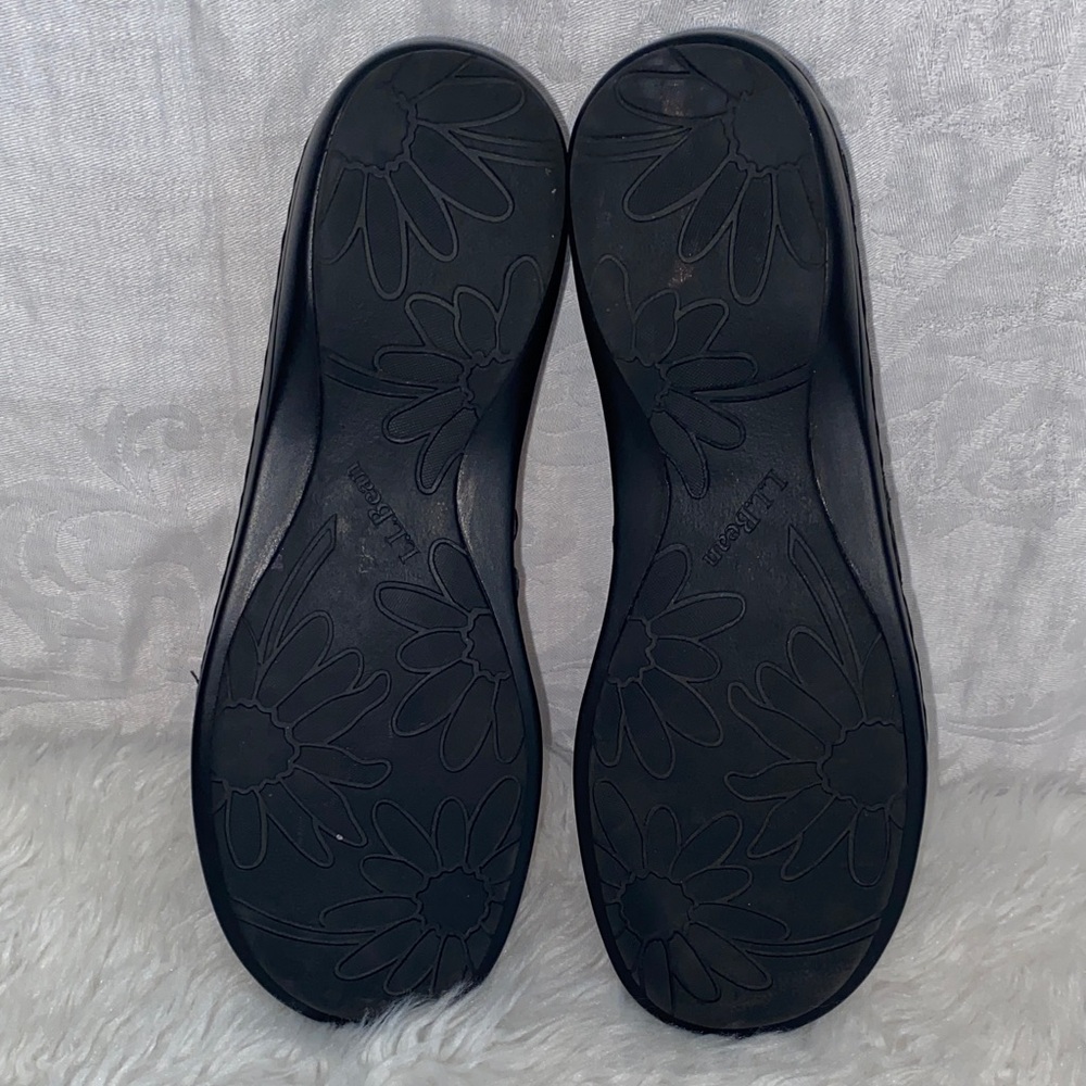 LL Bean Women's Black Pebbled Leather Mary Jane Shoes - Picture 6 of 6